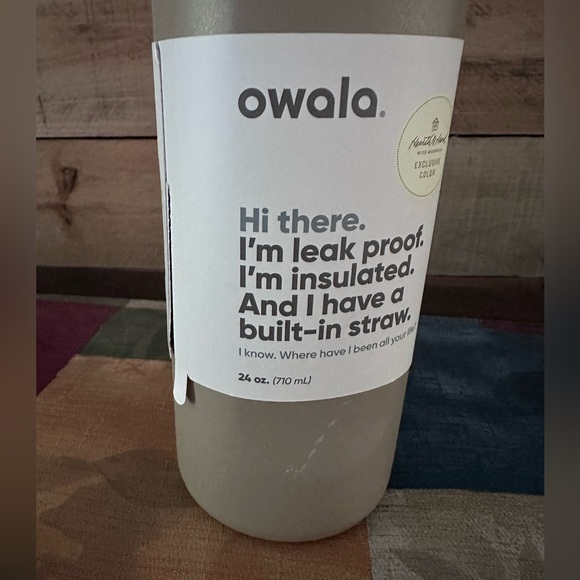 Owala "Down to Earth" 24oz Free Sip New Neutral Gray Brown Tan - New - Picture 3 of 11